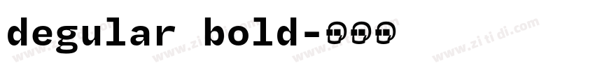 degular bold字体转换